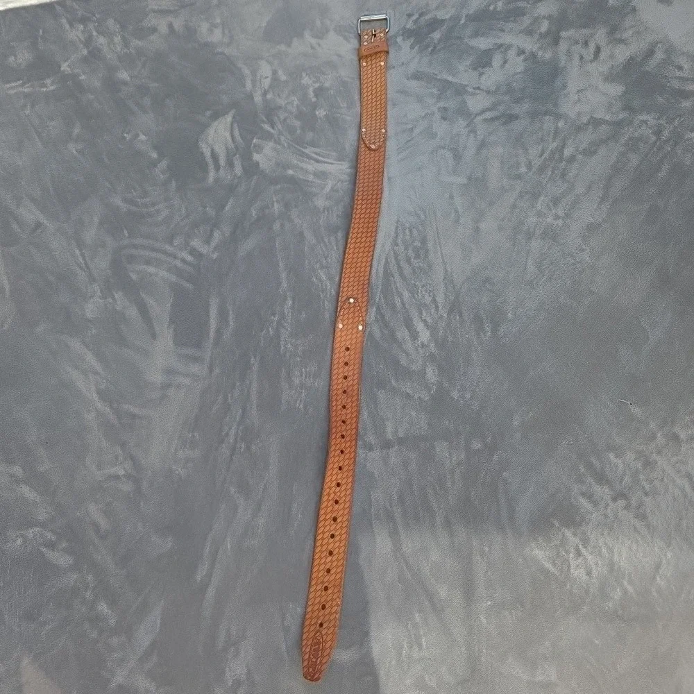AWP Genuine Saddle Leather Belt Tooled 47